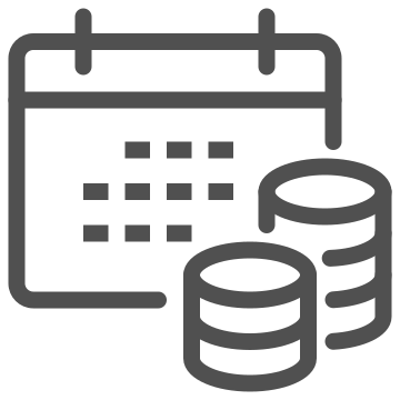 Calendar, due date, finance icon