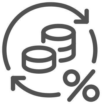 Circulation, economy, finance icon