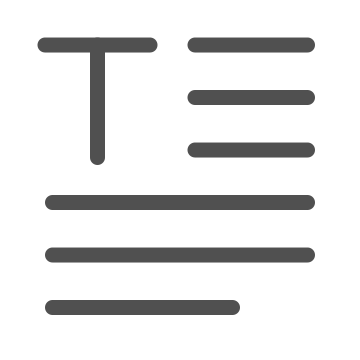 Alignment, content, document icon