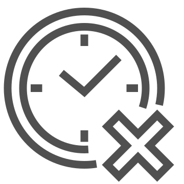 Alarm, cancel, clock icon
