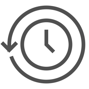 Arrow, chronology, circle icon