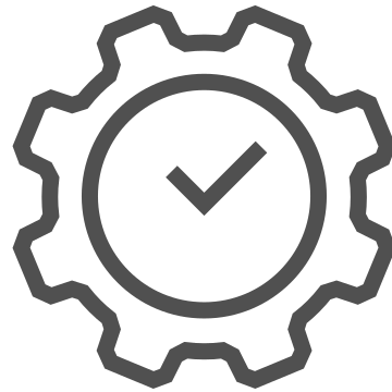 Clock, gear, management icon