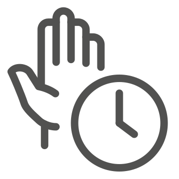 Clock, deadline, gesture icon