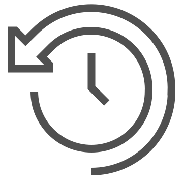 Arrow, circle, clock icon