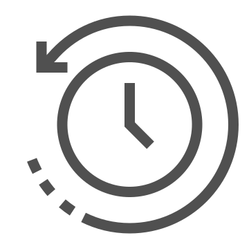Arrow, circle, clock icon