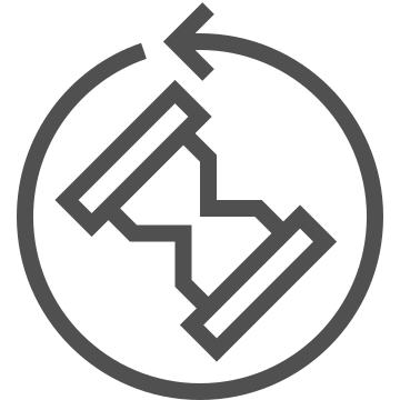 Arrows, circle, clock icon