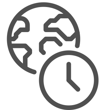 Clock, earth, global icon
