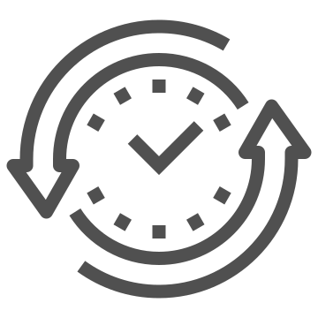 Arrow, clock, hours icon