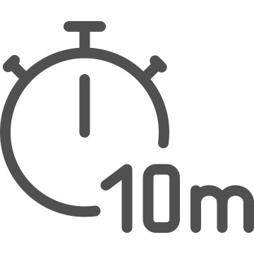10, 10 minutes, chronometer