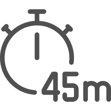 45, 45 minutes, chronometer