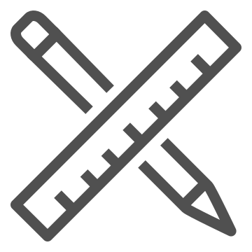 Drafting, engineering, measurement icon