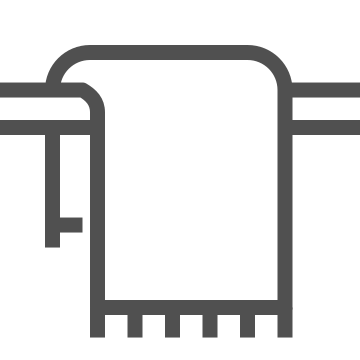 Accommodation, amenity, bathroom icon