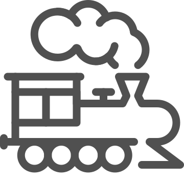 Commute, locomotive, public transportation icon