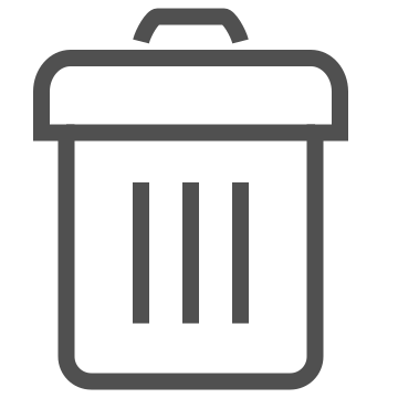 bin, delete, discard