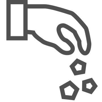Dispose, environment, hand icon