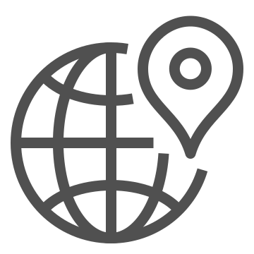 Destination, globe, location icon