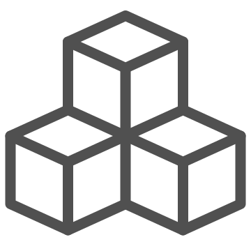 3d, abstract, block icon