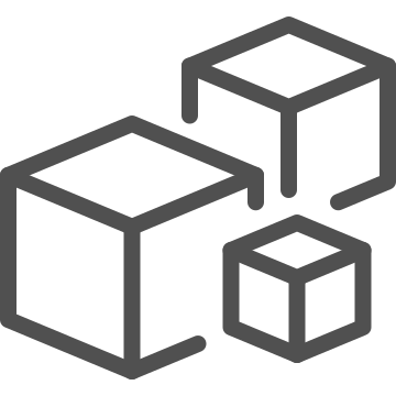 3d model, abstract product, block icon