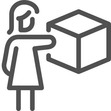 Abstract product, block, box icon