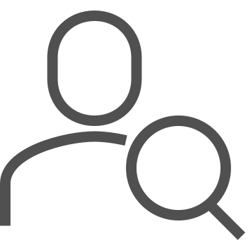 Account, find, magnifying glass icon