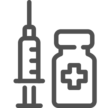 Covid-19, dose, flu shot icon