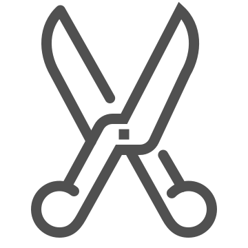 Clip, cut, editing icon