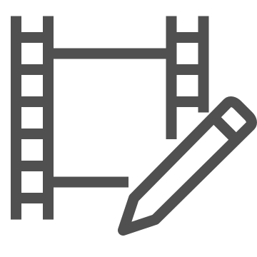 Cut, edit, filmstrip icon