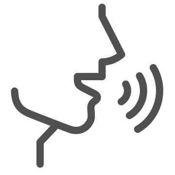 Voice control, man, talk icon
