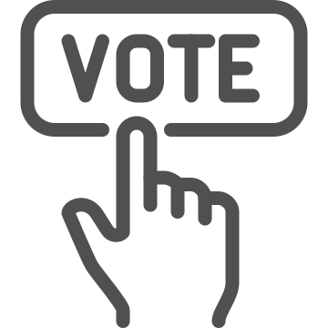 Vote, button, push icon