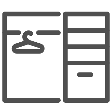 Bedroom, cabinet, closet icon