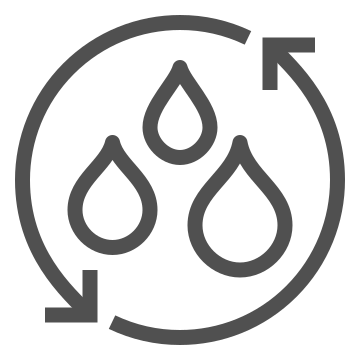Cycle, drops, environment icon