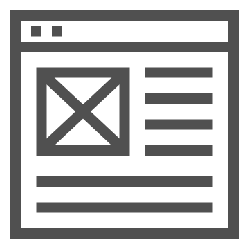 Layout, webpage, website icon
