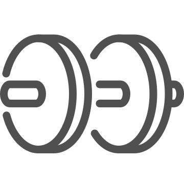Dumbbell, equipment, exercise icon
