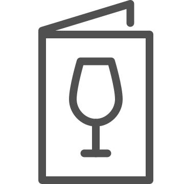Wine card, wine, menu icon