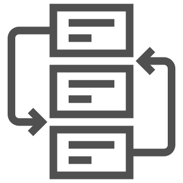 Data flow, diagram, flowchart icon