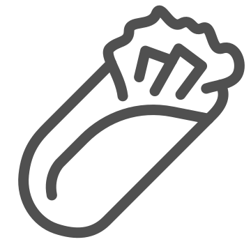 Burrito, fast food, food icon
