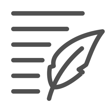 Calligraphy, document, feather pen icon