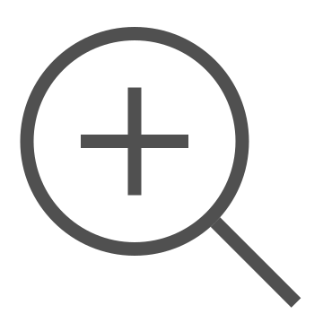 Enlarge, focus, inspect icon