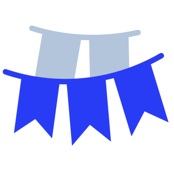 Bunting, decoration, celebration icon