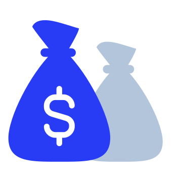 Budget, money, bags icon