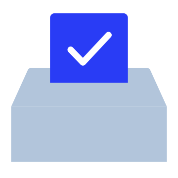 Checkmark, vote, ballot icon