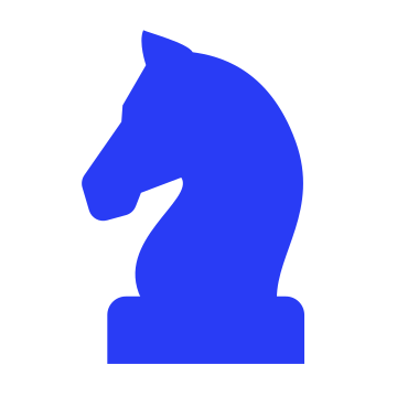 Chess knight, strategy, game icon