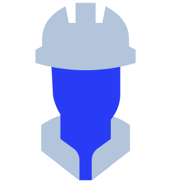 Construction, worker, helmet icon