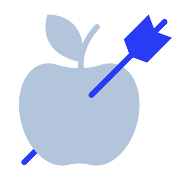 direct hit, apple, fruit