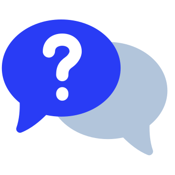 Speech bubble, question mark, communication icon