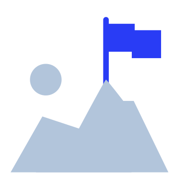 Flag, mountain, achievement icon