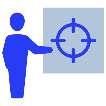 Presentation, target, focus icon