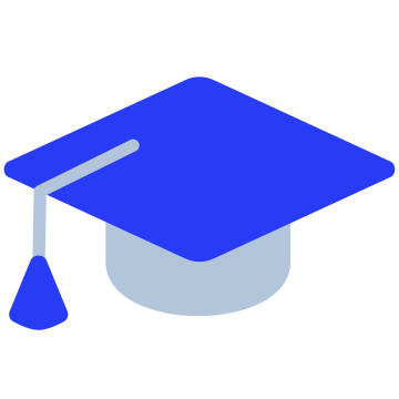 Graduation, education, cap icon