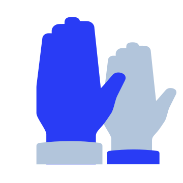 Hands, gloves, gesture icon