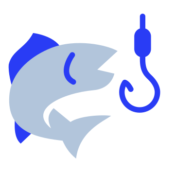 Fish, fishing, hook icon